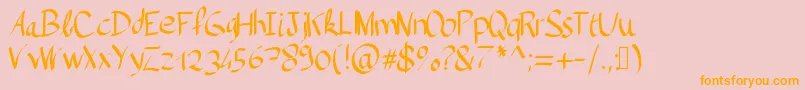 Plumeplume Font – Orange Fonts on Pink Background