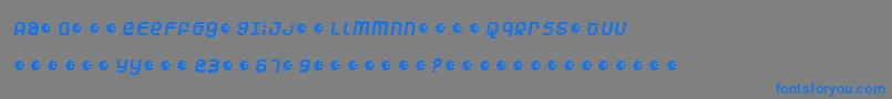 フォントDuneam – 灰色の背景に青い文字