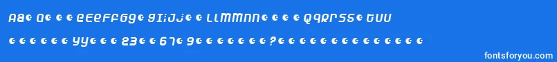 フォントDuneam – 青い背景に白い文字