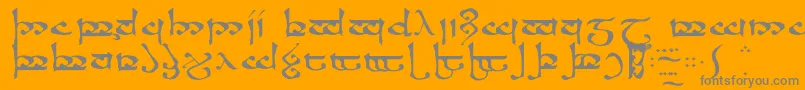 フォントMoroma – オレンジの背景に灰色の文字