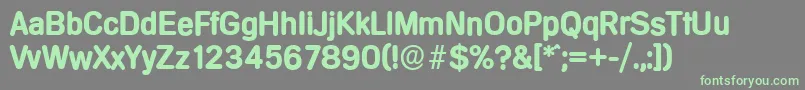 MercedesserialBold Font – Green Fonts on Gray Background