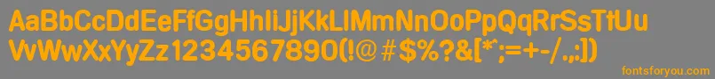 MercedesserialBold-Schriftart – Orangefarbene Schriften auf grauem Hintergrund