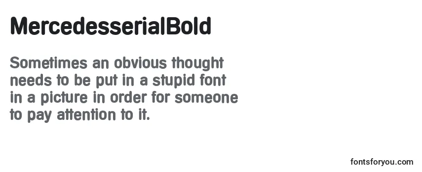 MercedesserialBold Font
