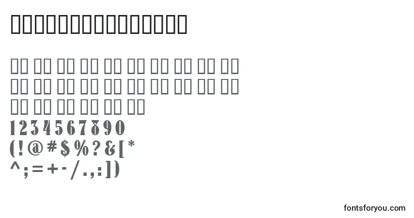 Шрифт CavendishModern – алфавит, цифры, специальные символы