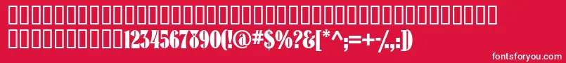 CavendishModern Font – White Fonts on Red Background