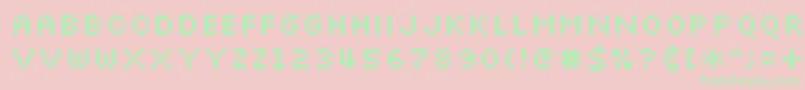 Silkscreen Font – Green Fonts on Pink Background