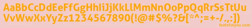 AllerStdBd Font – Orange Fonts on Pink Background