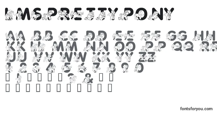 A fonte LmsPrettyPony – alfabeto, números, caracteres especiais