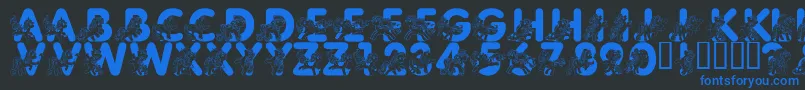 LmsPrettyPony Font – Blue Fonts on Black Background