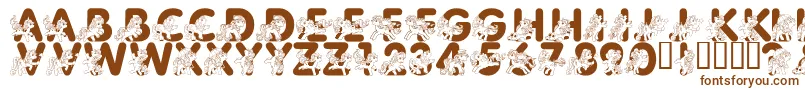 LmsPrettyPony Font – Brown Fonts on White Background