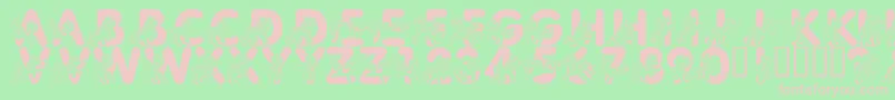 Czcionka LmsPrettyPony – różowe czcionki na zielonym tle