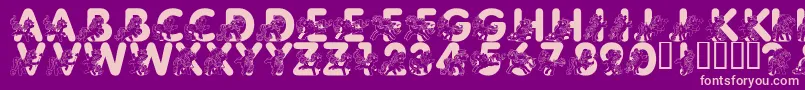 LmsPrettyPony Font – Pink Fonts on Purple Background