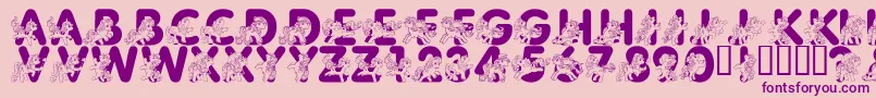 LmsPrettyPony Font – Purple Fonts on Pink Background