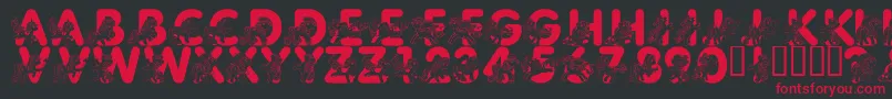 LmsPrettyPony Font – Red Fonts on Black Background