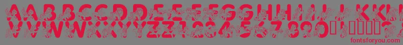 LmsPrettyPony Font – Red Fonts on Gray Background