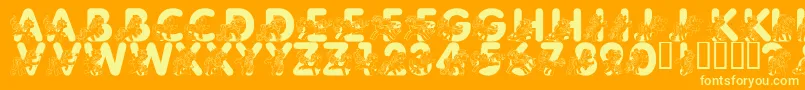 LmsPrettyPony Font – Yellow Fonts on Orange Background