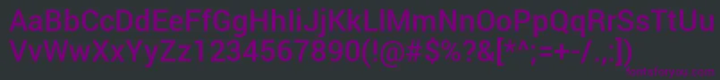Шрифт RobotoMedium – фиолетовые шрифты на чёрном фоне