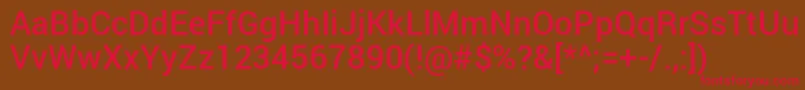 RobotoMedium Font – Red Fonts on Brown Background