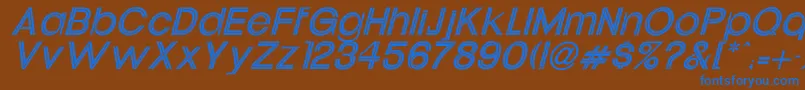 UptightItalic Font – Blue Fonts on Brown Background