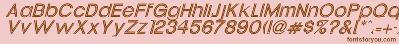 UptightItalic Font – Brown Fonts on Pink Background