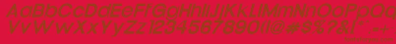 UptightItalic Font – Brown Fonts on Red Background