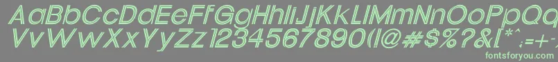 UptightItalic Font – Green Fonts on Gray Background