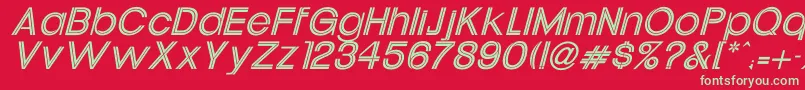 fuente UptightItalic – Fuentes Verdes Sobre Fondo Rojo