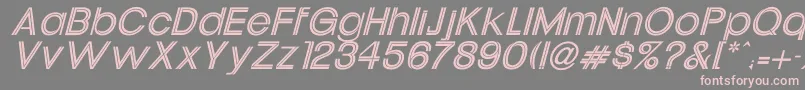 UptightItalic Font – Pink Fonts on Gray Background