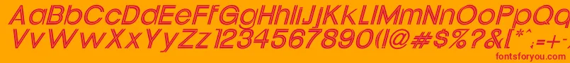 fuente UptightItalic – Fuentes Rojas Sobre Fondo Naranja