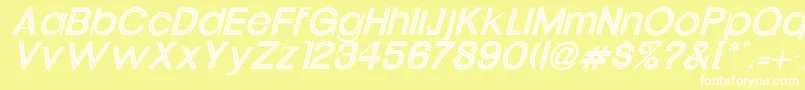 UptightItalic Font – White Fonts on Yellow Background