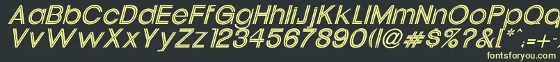 UptightItalic Font – Yellow Fonts on Black Background