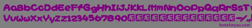 YoshisStoryGameTextBrk Font – Purple Fonts on Gray Background