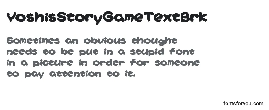 Review of the YoshisStoryGameTextBrk Font