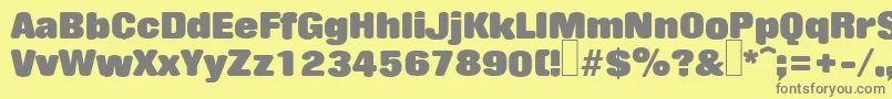 R790DecoRegular Font – Gray Fonts on Yellow Background