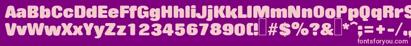 R790DecoRegular Font – Pink Fonts on Purple Background