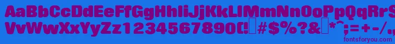 R790DecoRegular Font – Purple Fonts on Blue Background