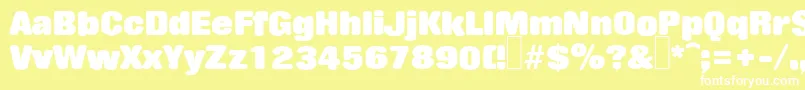 R790DecoRegular Font – White Fonts on Yellow Background