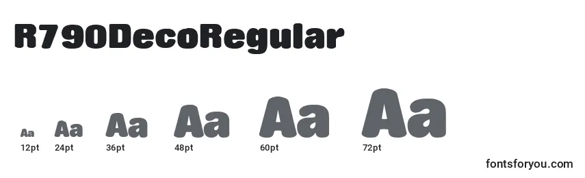 R790DecoRegular Font Sizes