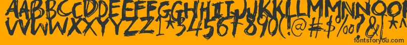 Troublemarkerdemo Font – Black Fonts on Orange Background