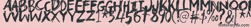 fuente Troublemarkerdemo – Fuentes Negras Sobre Fondo Rosa