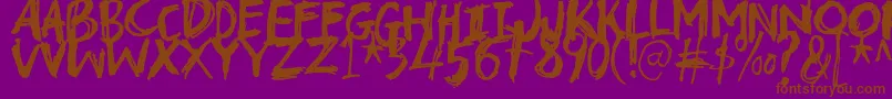 Troublemarkerdemo Font – Brown Fonts on Purple Background
