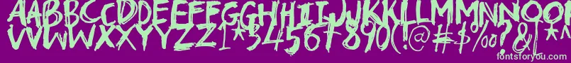 Troublemarkerdemo Font – Green Fonts on Purple Background