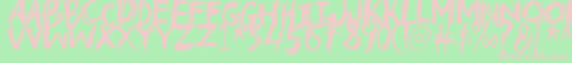 Troublemarkerdemo Font – Pink Fonts on Green Background