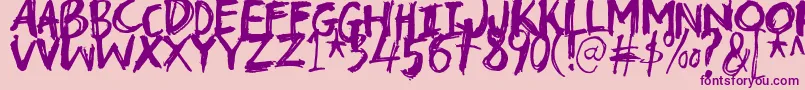 Troublemarkerdemo Font – Purple Fonts on Pink Background