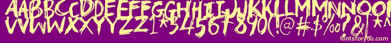 Troublemarkerdemo Font – Yellow Fonts on Purple Background