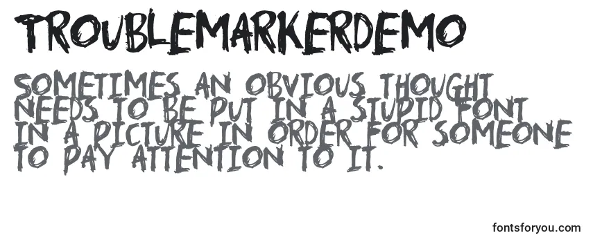Troublemarkerdemo Font