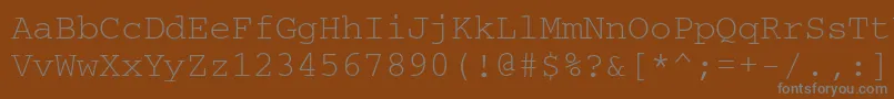 Шрифт CouriercttRegular – серые шрифты на коричневом фоне