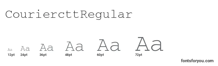 Размеры шрифта CouriercttRegular
