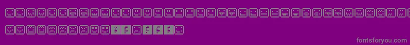 Czcionka Emoticonestityly – szare czcionki na fioletowym tle