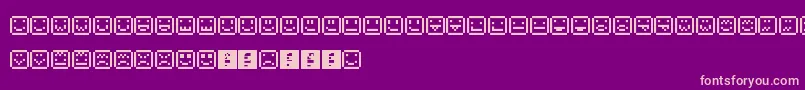 Czcionka Emoticonestityly – różowe czcionki na fioletowym tle